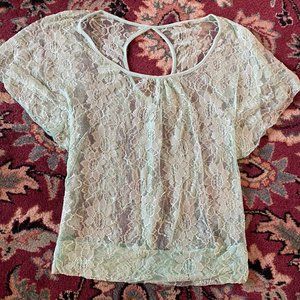 Buckle Mint Lace Shirt Size S/M